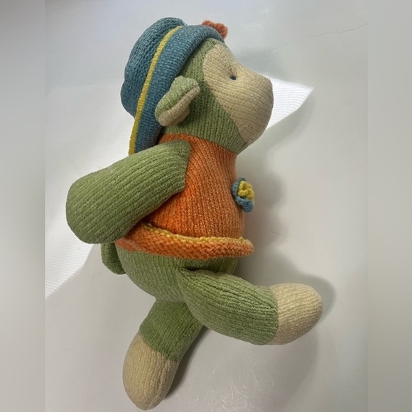 12” Russ Berrie Wootles Knit Lamb Plush in Pastel Sweater & Hat crochet flowers - Picture 5 of 11